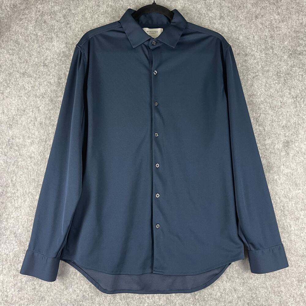 Ministry of Supply Navy Button-Down Shirt